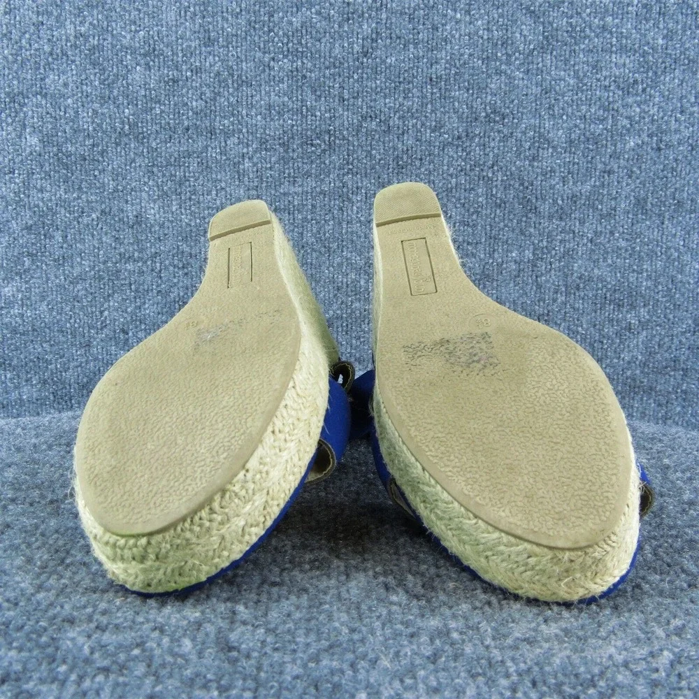 Montego Bay Club Women Ankle Strap Sandal Shoes Blue Synthetic Size 8.5 Medium - Picture 9 of 10